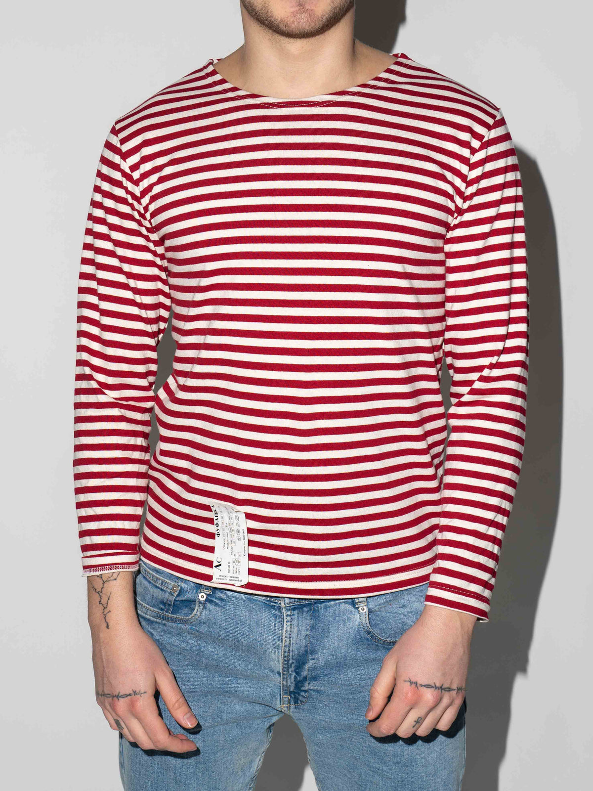 VINTAGE RED STRIPED SWEATER