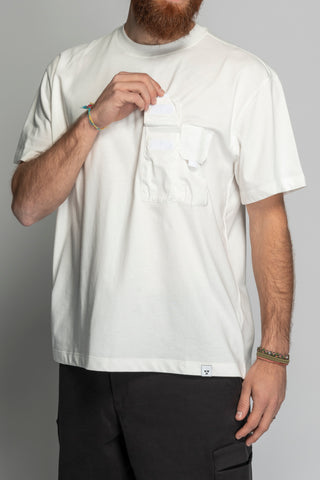 WHITE T-SHIRT WITH WOC POCKET