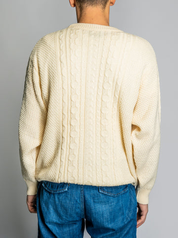 VINTAGE CREAM CABLE SWEATER