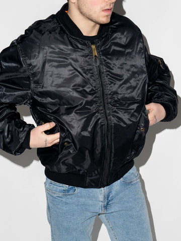 VINTAGE BLACK BOMBER JACKET