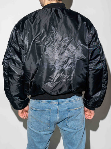 VINTAGE BLACK BOMBER JACKET