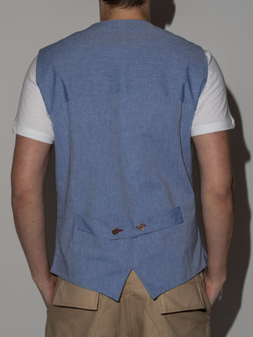 VEST WITH CONTRAST POCKETS