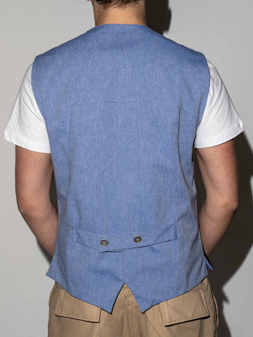 GILET DENIM BLU